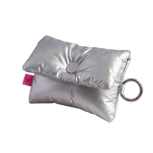 Snap Accessory Pouch Silver Silver keychain pouch accessory for Womanizer Snap