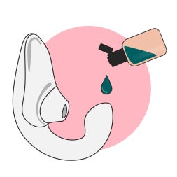 Add a few drops of your favorite water-based lubricant to the internal stimulator. 